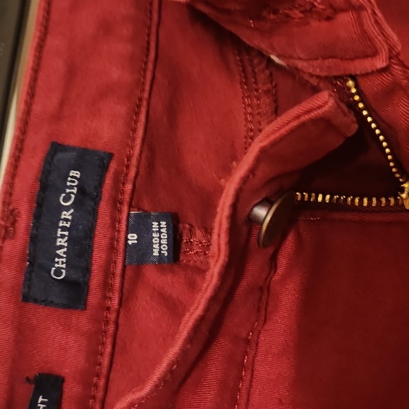 A pair of Fall like burgandy pants size 10 by CHARTER CLUB  $17. - Picture 3 of 4